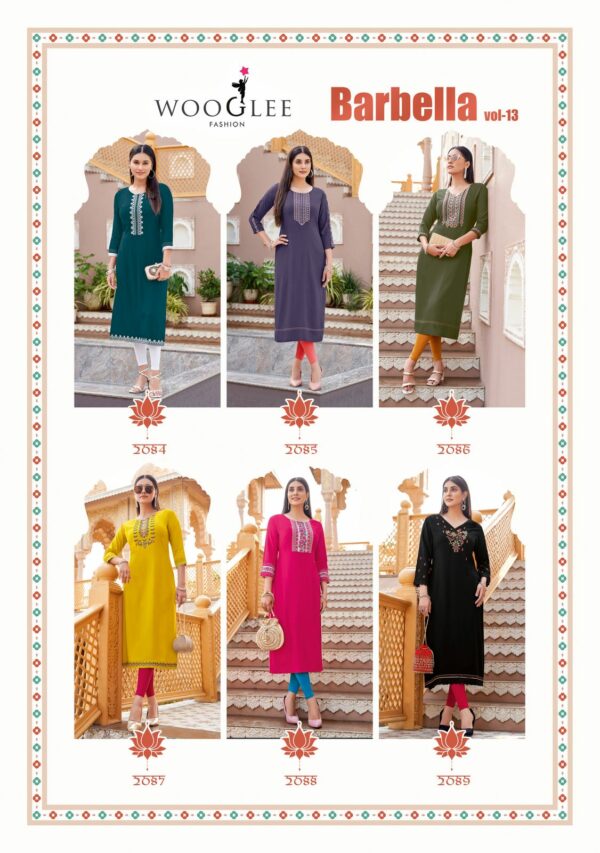 WOOGLEE BARBELLA VOL 13 HEAVY RAYON KURTIS 8.jpg