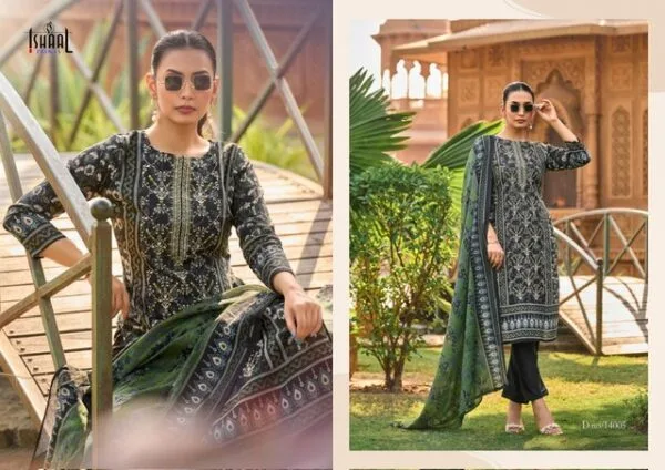 ISHAAL PRINTS EMBROIDERED VOL 14 COTTON SUITS 5.jpg