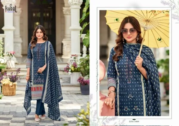 ISHAAL PRINTS EMBROIDERED VOL 14 COTTON SUITS 6.jpg