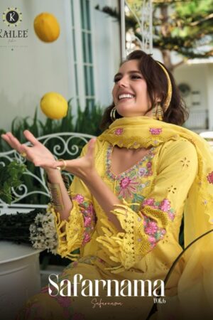 Home Rehmat Boutique Buy Ethnic Suits Online for Weddings KAILEE FASHION SAFARANAMA VOL 6 PURE COTTON KURTI 1.jpg