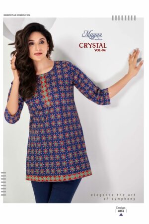 MAYUR CRYSTAL VOL 4 COTTON PRINTED SHORT KURTI 1.jpg