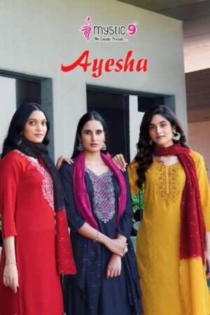 MYSTIC 9 AYESHA VOL 1 RAYON EMBROIDERY KURTI 1 1.jpg