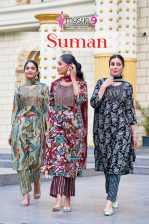 MYSTIC 9 SUMAN VOL 3 RAYON PRINTED READYMADE KURTI 1.jpg