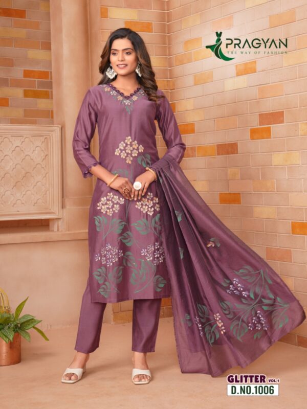 PRAGYAN GLITTER VOL 1 ROMAN SILK READYMADE KURTI 12.jpg