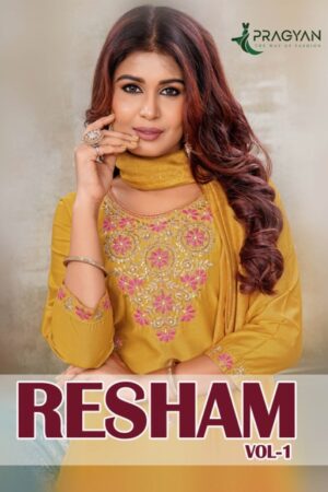 PRAGYAN RESHAM VOL 1 HEAVY CHANDERI KURTI 1.jpg