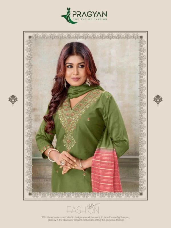 PRAGYAN RESHAM VOL 1 HEAVY CHANDERI KURTI 6.jpg