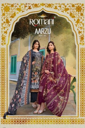 Home Rehmat Boutique Buy Ethnic Suits Online for Weddings ROMANI AARZU VOL 16 COTTON PRINTED SUITS CATALOGUE 1.jpg