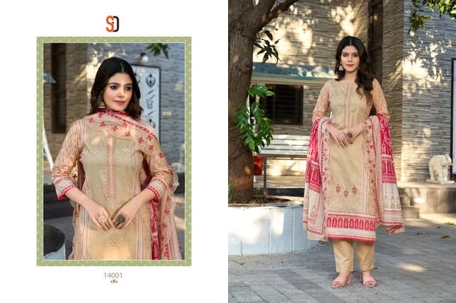 SHRADDHA DESIGNER BIN SAEED VOL 14 COTTON SUITS 7.jpg