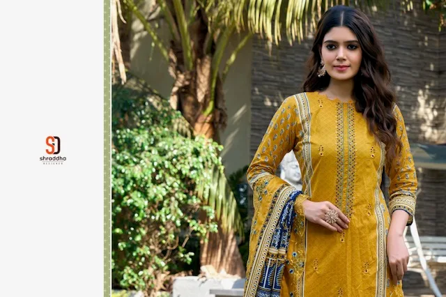 SHRADDHA DESIGNER BIN SAEED VOL 14 COTTON SUITS 8.jpg