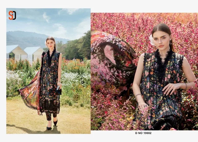 SHRADDHA DESIGNER MARIA B VOL 19 CHIKANKARI SUITS 11.jpg