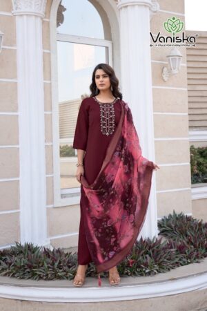 Home Rehmat Boutique Buy Ethnic Suits Online for Weddings VANISKA MAHEK VOL 1 ROMAN SILK READYMADE KURTI 1.jpg