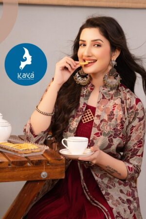 KAYA KURTI BEST ONE 3 CHANDERI KURTI WITH JACKET 9.jpg