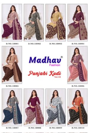 MADHAV PUNJABI KUDI VOL 18 COTTON PRINTED SUITS 3.jpg
