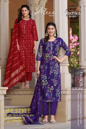 RADHIKA LIFESTYLE ALEXA VOL 3 Rehmat Boutique  RADHIKA LIFESTYLE ALEXA VOL 3 VERTICAN SILK KURTI 1.jpg