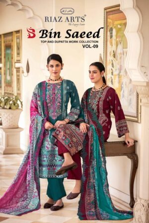 RIAZ ARTS BIN SAEED VOL 9 COTTON PRINTED SUITS 1.jpg