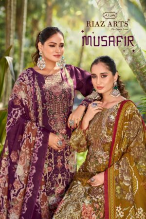 RIAZ ARTS MUSAFIR VOL 24 PURE LAWN SUITS CATALOGUE 1.jpg