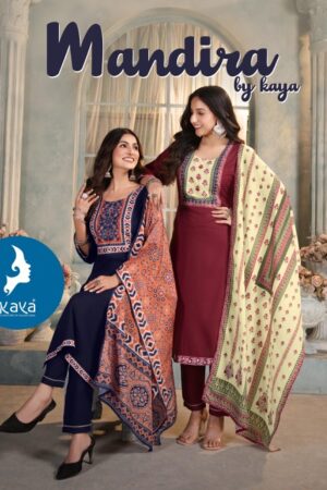 KAYA KURTI MANDIRA Rehmat Boutique  KAYA KURTI MANDIRA RAYON PRINTED KURTI CATALOGUE 11.jpg