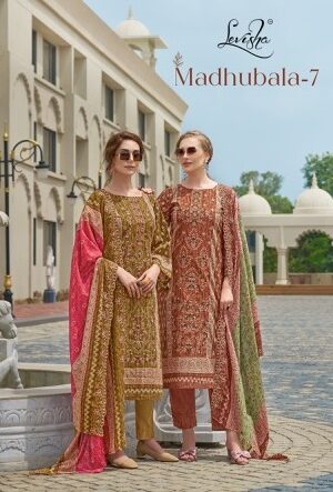 LEVISHA MADHUBALA VOL 7 Rehmat Boutique  LEVISHA MADHUBALA VOL 7 PURE CAMBRIC COTTON SUITS 1.jpg