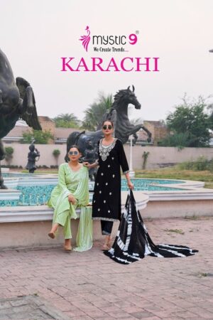MYSTIC 9 KARACHI VOL 6 Rehmat Boutique  MYSTIC 9 KARACHI VOL 6 HEAVY RAYON PRINTED KURTI 2.jpg