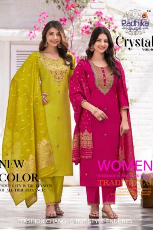 RADHIKA LIFE STYLE CRYSTAL VOL 6 Rehmat Boutique RADHIKA LIFE STYLE CRYSTAL VOL 6 ROMAN SILK KURTI 1.jpg