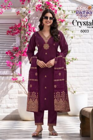 RADHIKA LIFE STYLE CRYSTAL VOL 6 Rehmat Boutique RADHIKA LIFE STYLE CRYSTAL VOL 6 ROMAN SILK KURTI 5.jpg