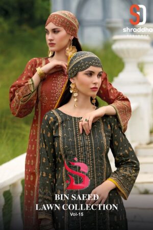 SHRADDHA DESIGNER BIN SAEED VOL 15 Rehmat Boutique SHRADDHA DESIGNER BIN SAEED VOL 15 LAWN COLLECTION 8.jpg
