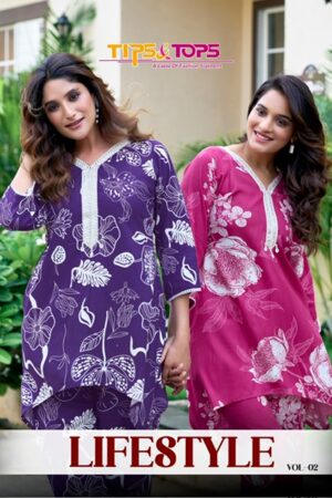 TIPS & TOPS LIFESTYLE VOL 2 Rehmat Boutique  TIPS TOPS LIFESTYLE VOL 2 CORD SET WHOLESALER 1.jpg