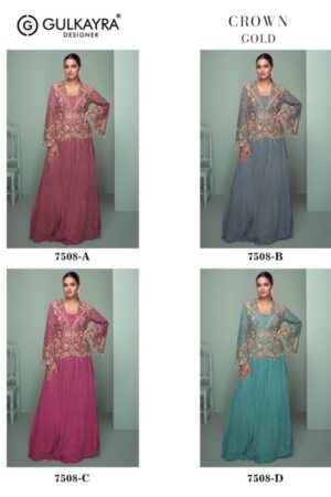 GULKAYRA DESIGNER CROWN GOLD Rehmat Boutique  GULKAYRA DESIGNER CROWN GOLD REAL CHINON SUITS 6.jpg