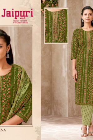 Home Rehmat Boutique Buy Ethnic Suits Online for Weddings KALA JAIPURI VOL 8 Rehmat Boutique KALA JAIPURI VOL 8 READYMADE KURTI PANT WITH DUPATTA 2.jpg