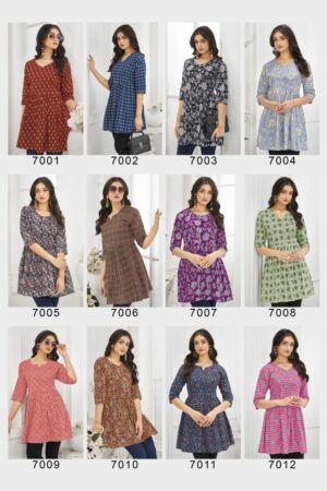 LAADO ZARA VOL 7 Rehmat Boutique  LAADO ZARA VOL 7 COTTON PRINTED SHORT KURTI 15.jpg