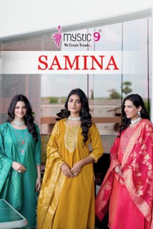 Home Rehmat Boutique Buy Ethnic Suits Online for Weddings MYSTIC 9 SAMINA VOL 1 Rehmat Boutique MYSTIC 9 SAMINA VOL 1 ROMAN SILK READYMADE KURTI 1.jpg