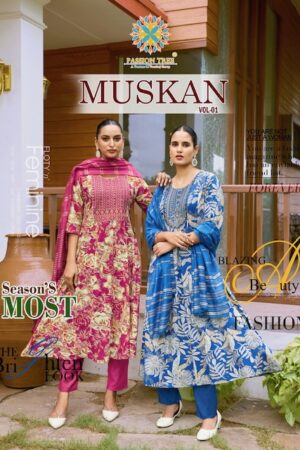 PASSION TREE MUSKAN VOL 1 Rehmat Boutique  PASSION TREE MUSKAN VOL 1 RAYON ANARKALI KURTI 1.jpg