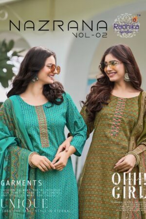RADHIKA LIFESTYLE NAZRANA VOL 2 Rehmat Boutique  RADHIKA LIFESTYLE NAZRANA VOL 2 JAM SATIN KURTI 1.jpg