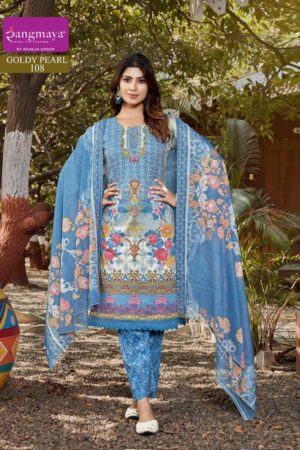 RANGMAYA GOLDY PEARL Rehmat Boutique  RANGMAYA GOLDY PEARL COTTON PRINTED KURTI 5.jpg