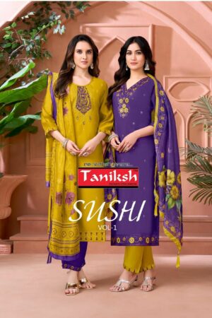 TANIKSH SUSHI VOL 1 Rehmat Boutique  TANIKSH SUSHI VOL 1 ROMAN EMBROIDERY KURTI SUPPLIER 3.jpg