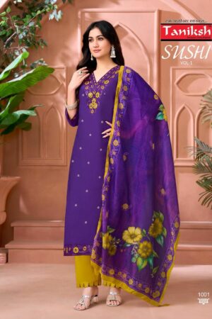 TANIKSH SUSHI VOL 1 Rehmat Boutique  TANIKSH SUSHI VOL 1 ROMAN EMBROIDERY KURTI SUPPLIER 5.jpg