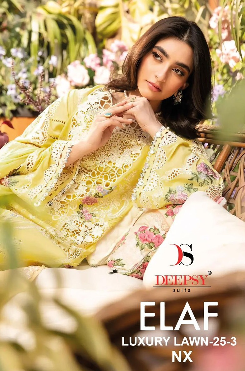 ₹1169 Pcs : 4 DEEPSY SUITS ELAF LUXURY LAWN 25-3 NX PAKISTANI SUITS 0 32 Rehmat Boutique DEEPSY SUITS ELAF LUXURY LAWN 25 3 NX PAKISTANI SUITS 9.jpg