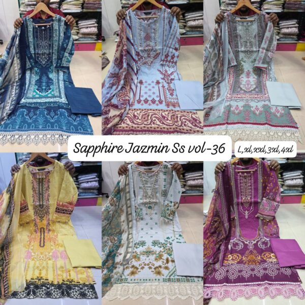 ₹899 Pcs : 6 SAPPHIRE JAZMIN SS VOL 36 PAKISTANI READYMADE SUITS 0 13 Rehmat Boutique ₹899 Pcs : 6 SAPPHIRE JAZMIN SS VOL 36 PAKISTANI READYMADE SUITS 0 13 SAPPHIRE JAZMIN SS VOL 36 PAKISTANI READYMADE SUITS 5.jpg