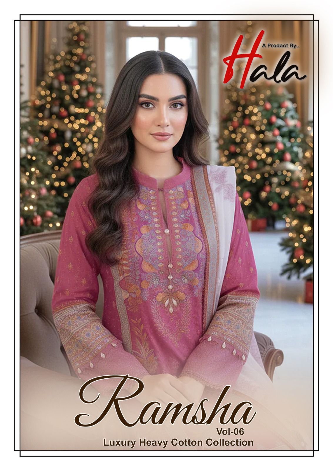 ₹390 Pcs : 6 HALA RAMSHA VOL 6 KARACHI SUITS WHOLESALER 0 0 Rehmat Boutique HALA RAMSHA VOL 6 KARACHI SUITS WHOLESALER 23.jpg