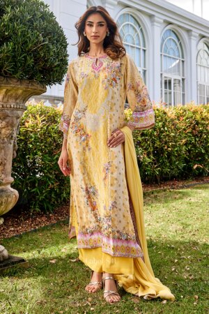 Shivali S4u Elegant Yellow Crepe Printed-Suit Set New Arrival 2025 Rehmat Boutique  15 01 jpg.jpg