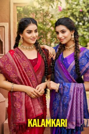 Bunawat - Kalamkari Sangam Prints SOFT SILK Woven Work Traditional Saree Rehmat Boutique bunawat kalamkari sangam prints soft silk woven work traditional saree 2026 02 20 15 53 08.jpg