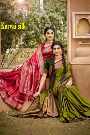 Bunawat - Korvai Silk Sangam Prints SOFT SILK Woven Work Traditional Saree Rehmat Boutique bunawat korvai silk sangam prints soft silk woven work traditional saree 2026 02 20 15 56 02.jpg