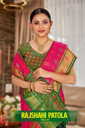 Bunawat - Rajshahi Patola-01 Sangam Prints Patola Silk Woven Work Traditional Saree Rehmat Boutique  bunawat rajshahi patola 01 sangam prints patola silk woven work traditional saree 2026 02 10 17 14 2.jpeg