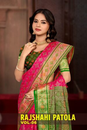 Bunawat - Rajshahi Patola-06 Sangam Prints Patola Silk Woven Work Traditional Saree Rehmat Boutique  bunawat rajshahi patola 06 sangam prints patola silk woven work traditional saree 2026 02 11 12 56 0.jpeg