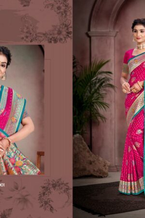 Bunawat - Surmai Satan 04 Sangam Prints Satin Silk Woven Work Traditional Saree Rehmat Boutique bunawat surmai satan 04 sangam prints satin silk woven work traditional saree 1 2026 02 16 16 16 18.jpg