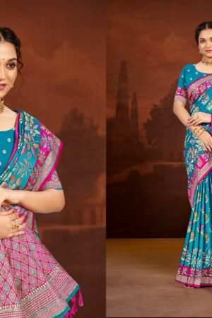 Bunawat - Surmai Satan Sangam Prints Satin Silk Woven Work Traditional Saree Rehmat Boutique bunawat surmai satan sangam prints satin silk woven work traditional saree 1 2026 02 16 16 05 52.jpg