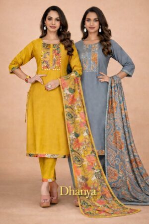 Surili - Dhanya Cotton Digital Print  Kurta Pant With Dupatta Set Traditional Wear Rehmat Boutique  surili dhanya cotton digital print kurta pant with dupatta set traditional wear 2026 02 05 16 30 32.jpeg