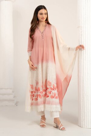 Shivali S4u Calm Peach Printed Anarkali Set New Arrival 2025 Rehmat Boutique