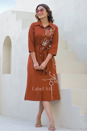 Shivali S4u The Rust Edit Cotton-Midi New Arrival 2025 Rehmat Boutique