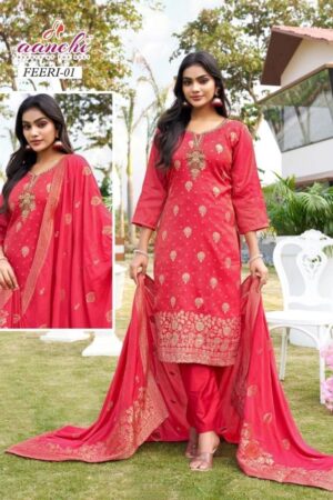 aanchi feeri series 01-02 tissue butti wholesale readymade suit Rehmat Boutique